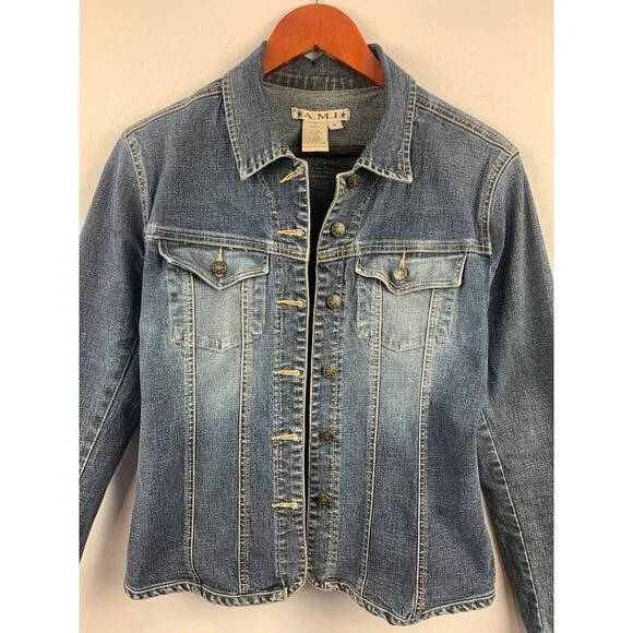 A.M.I. Womens Denim Jacket S - Picture 2 of 4